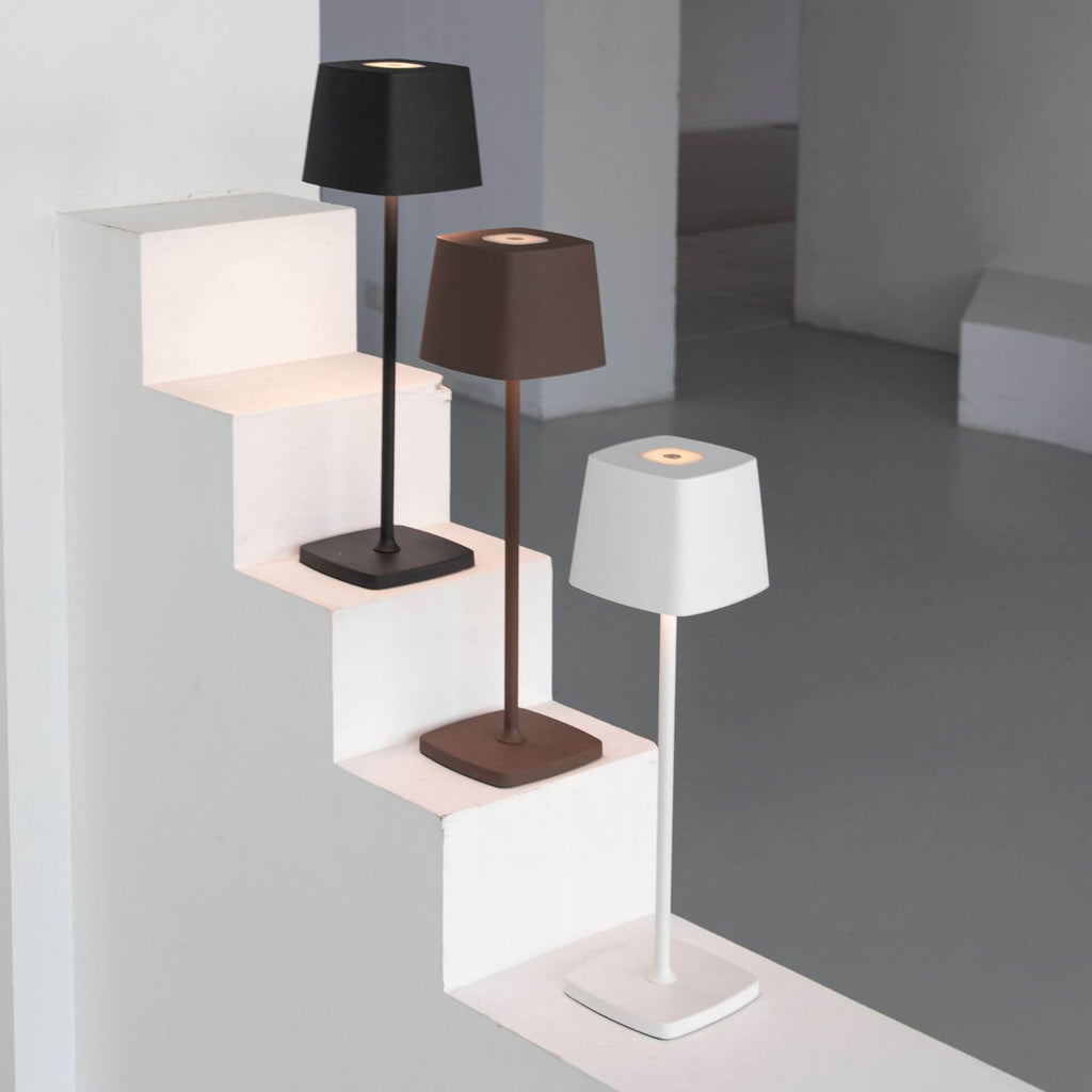 Square Solid Color Aluminum Table Lamp