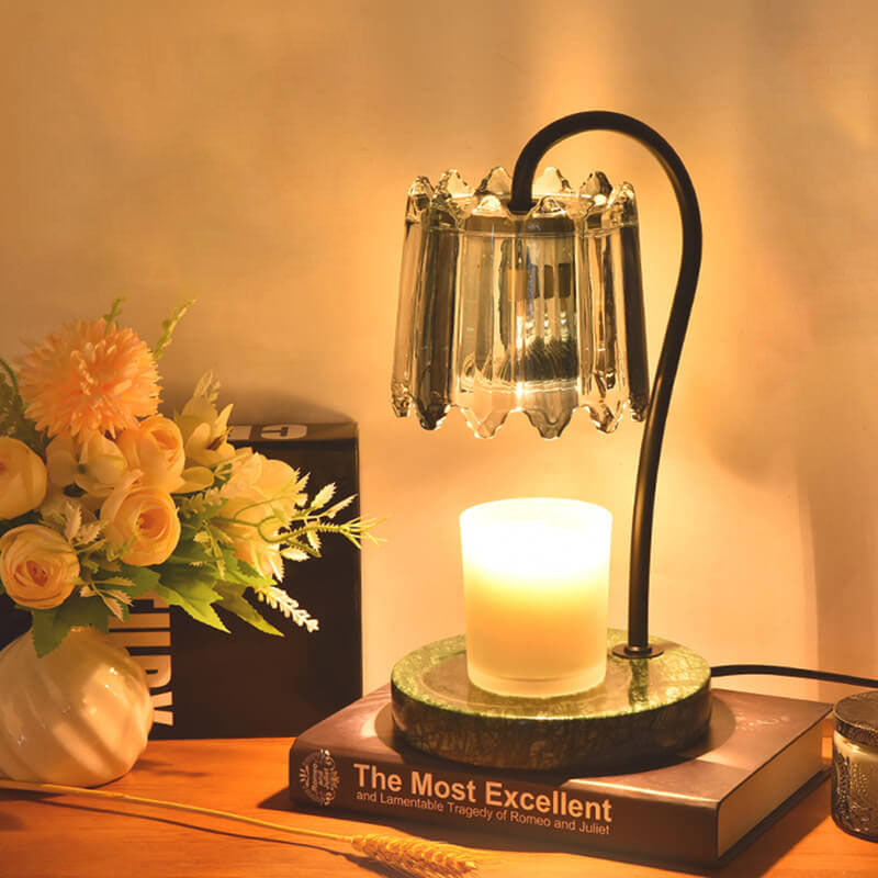Glass Cone Suzutan Marble Table Lamp