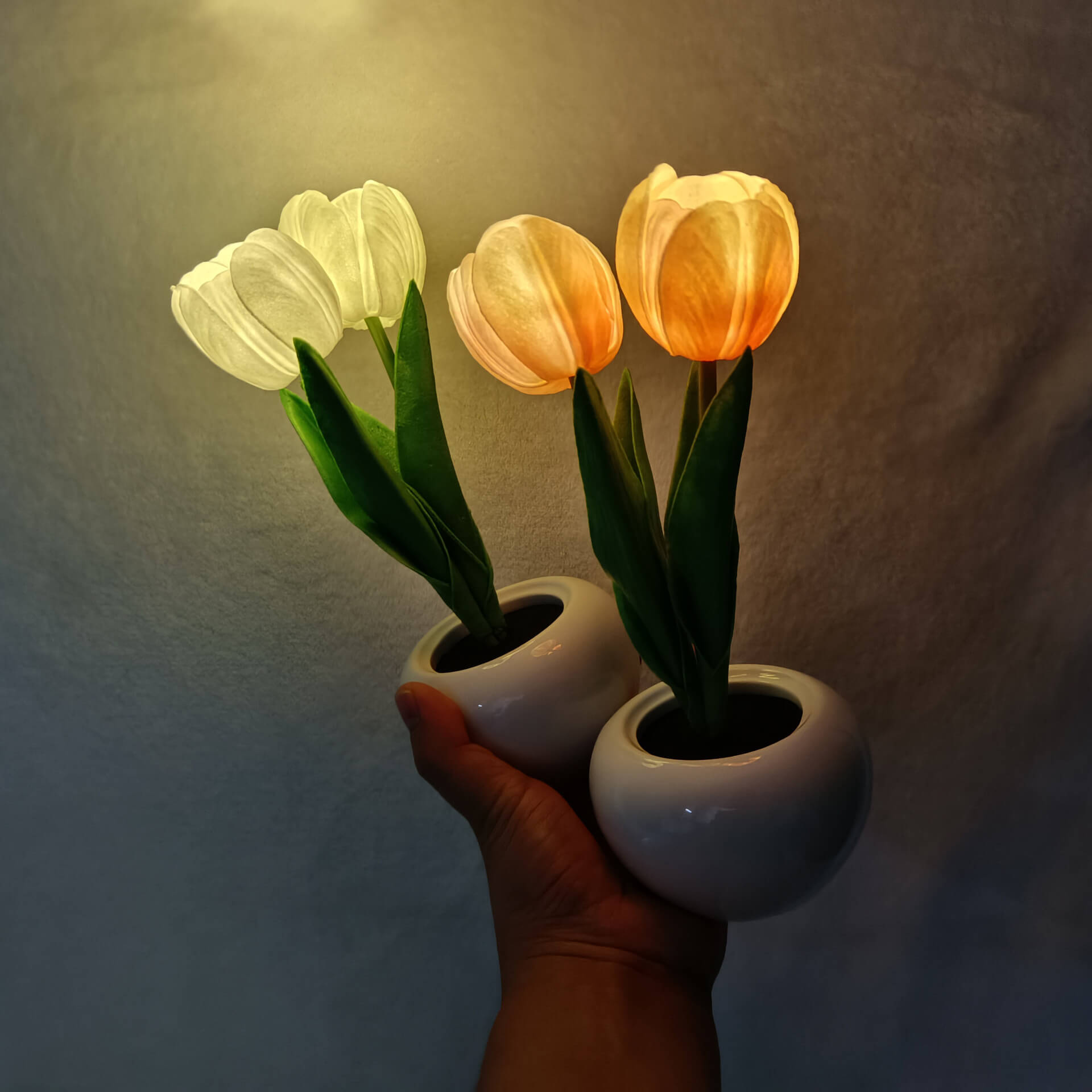 Simulation Tulip Peony Night Table Lamp