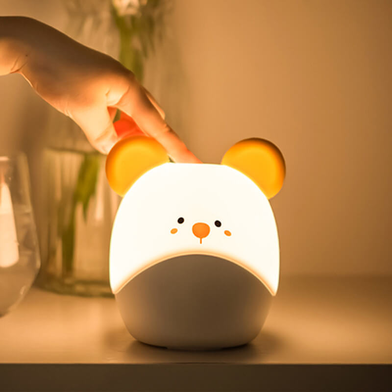 Cartoon Mouse Silicone Soft Table Lamp