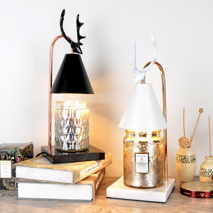 Antler Pure Black White Table Lamp