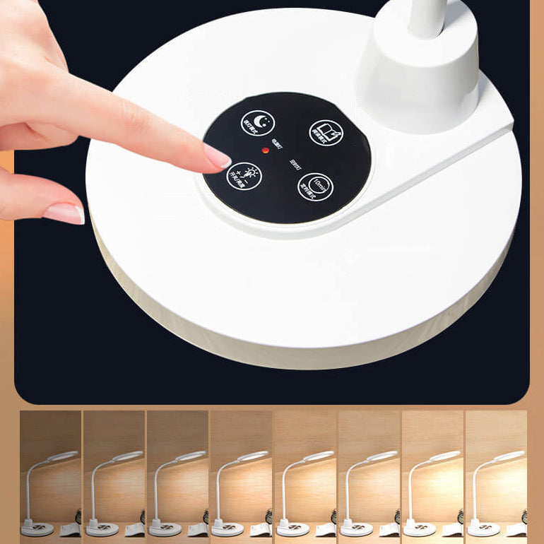 Pure White Plastic Reading Table Lamp