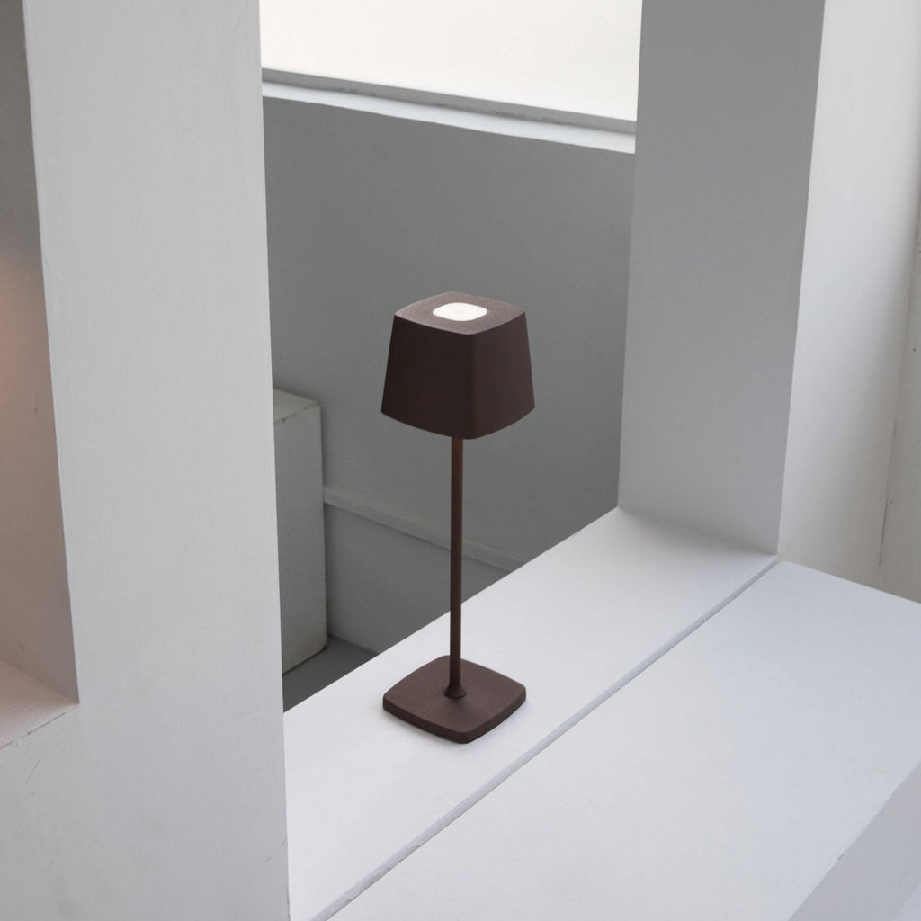 Square Solid Color Aluminum Table Lamp