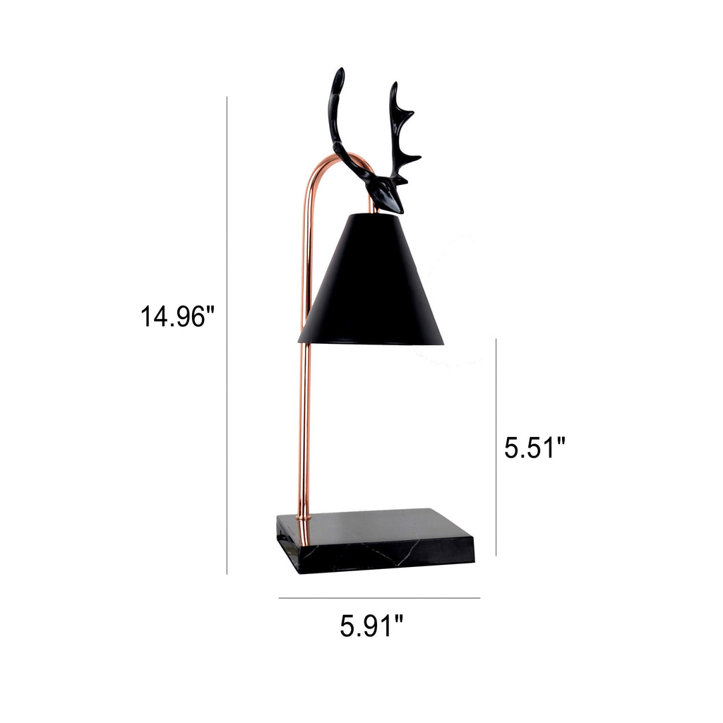 Antler Pure Black White Table Lamp