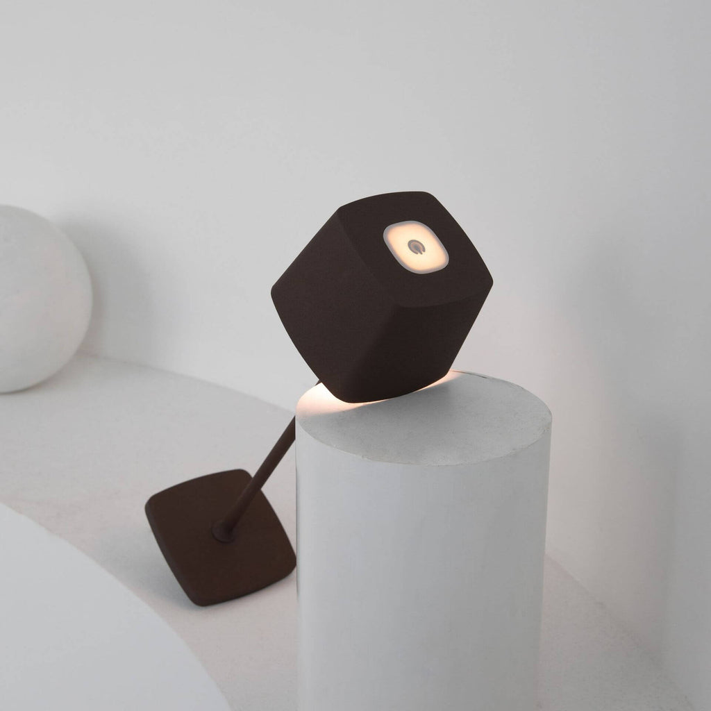 Square Solid Color Aluminum Table Lamp