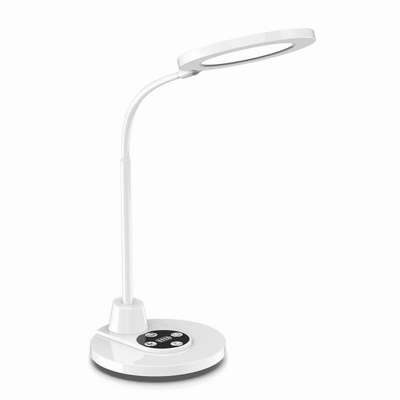 Pure White Plastic Reading Table Lamp