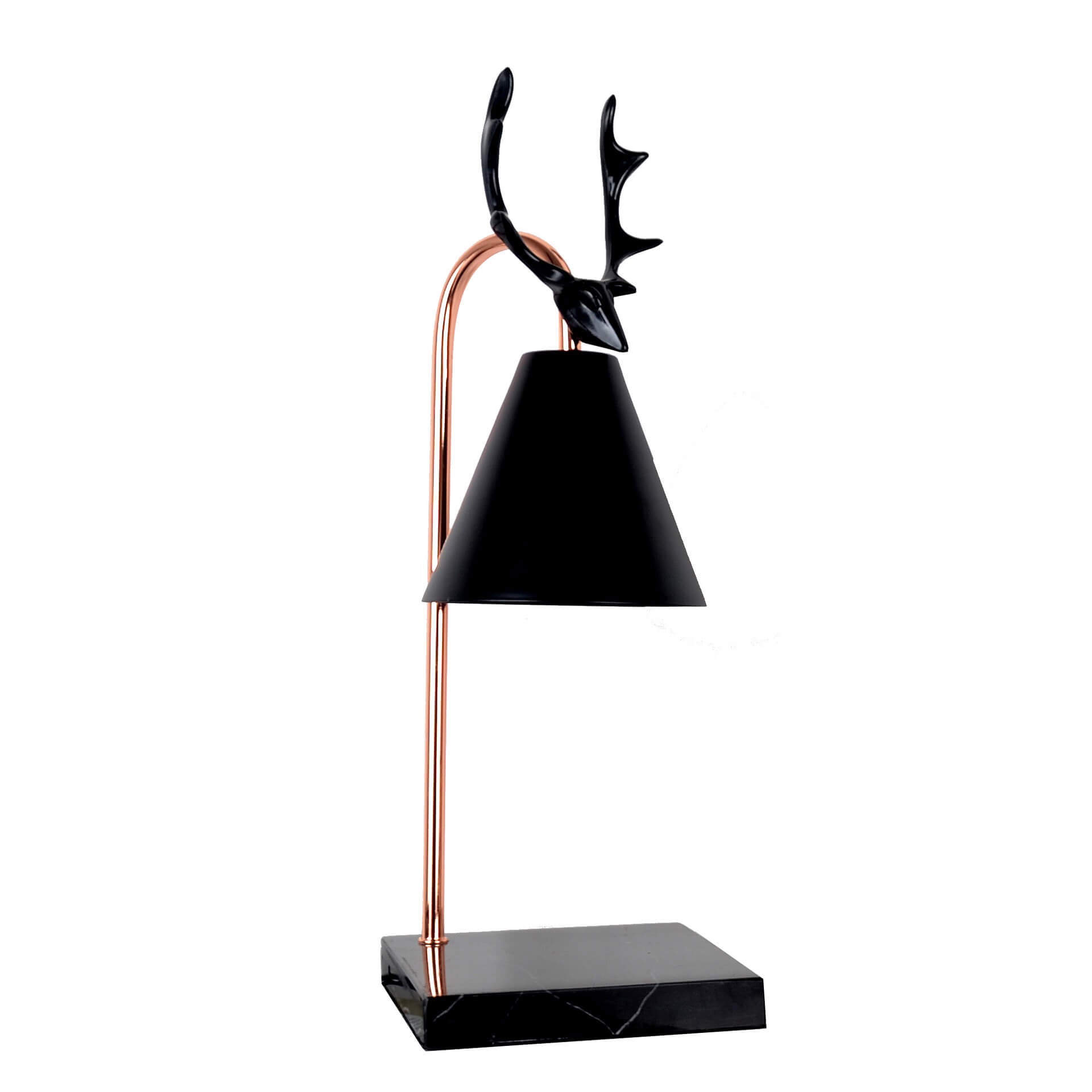 Antler Pure Black White Table Lamp