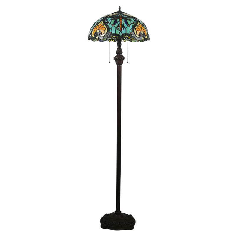 Dragonfly Glass Resin 2-Light Floor Lamp