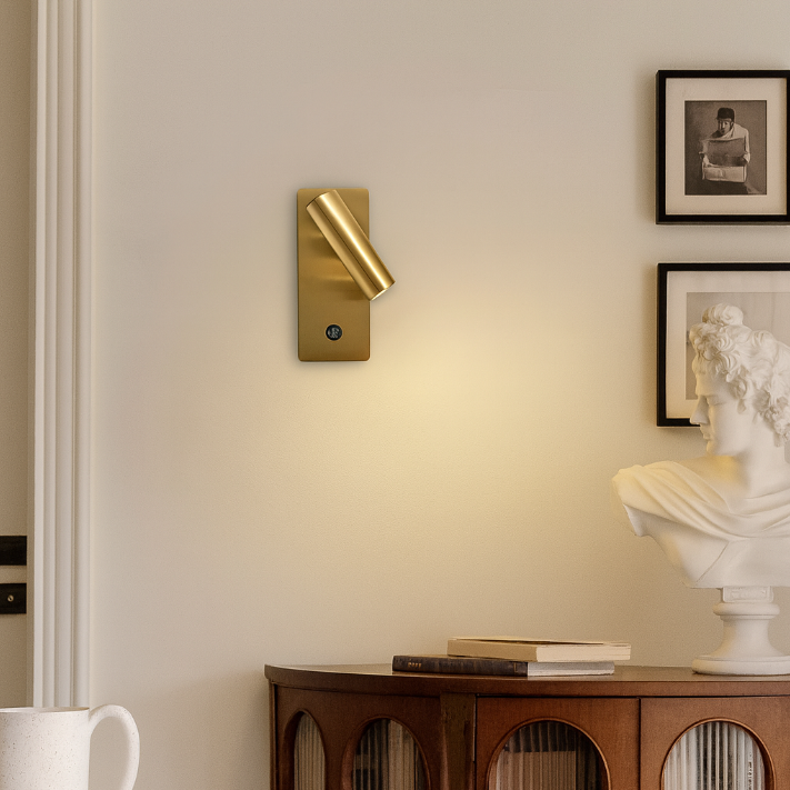Rotatable Rectangular Durable Aluminum Wall Lamp