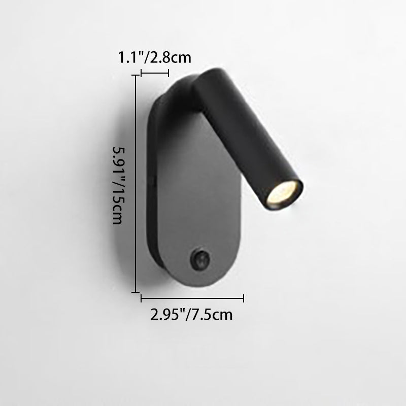 Oval Aluminum Bedside Reading Wall Lamp