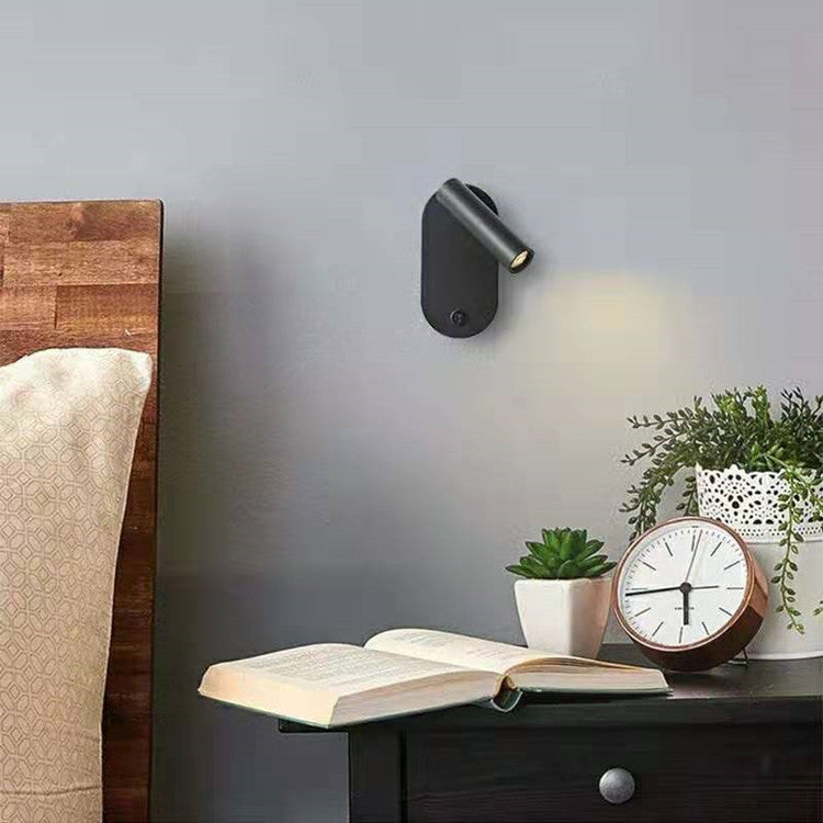 Oval Aluminum Bedside Reading Wall Lamp