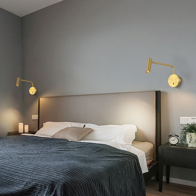 Cylinder Round Aluminum Iron Wall Lamp