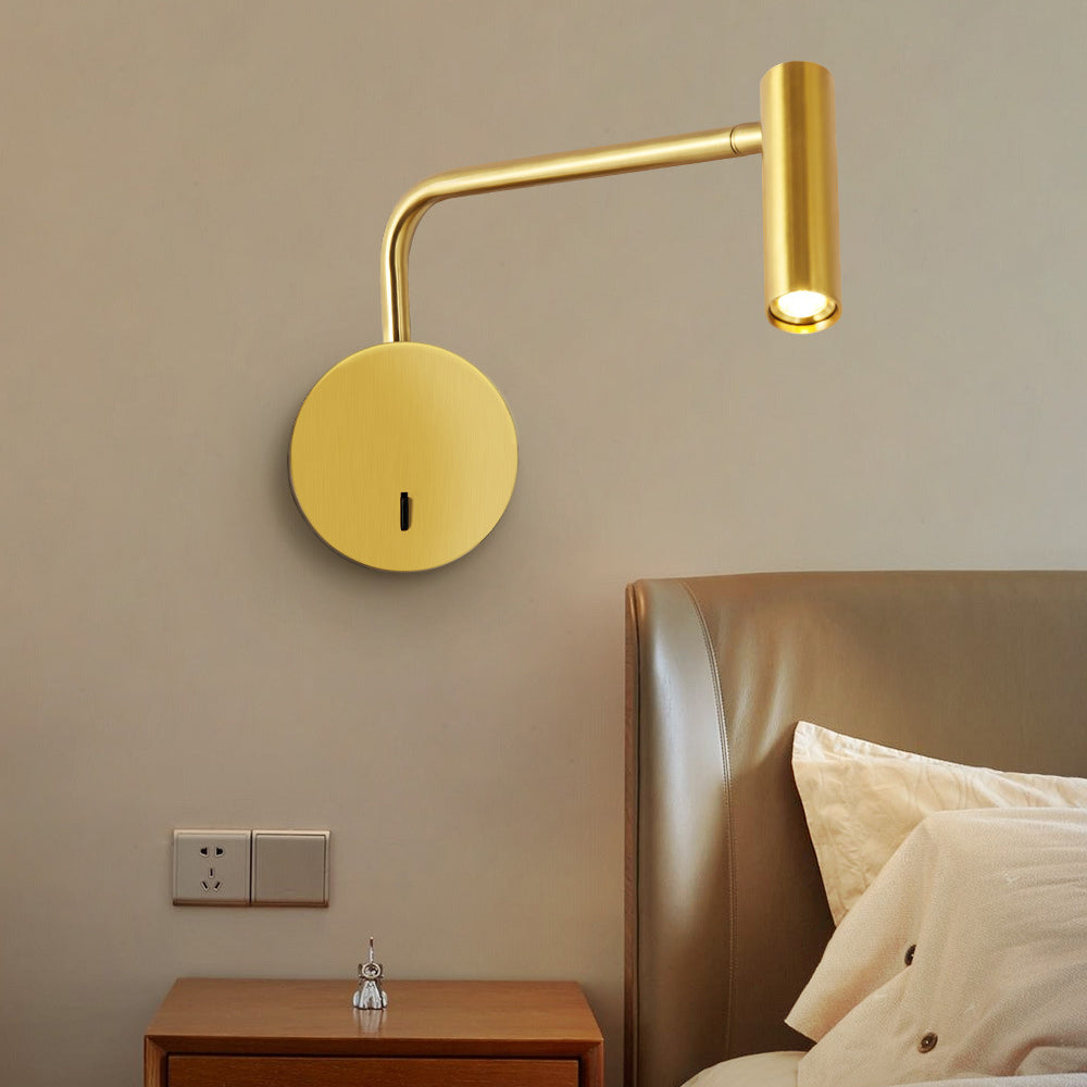 Cylinder Round Aluminum Iron Wall Lamp