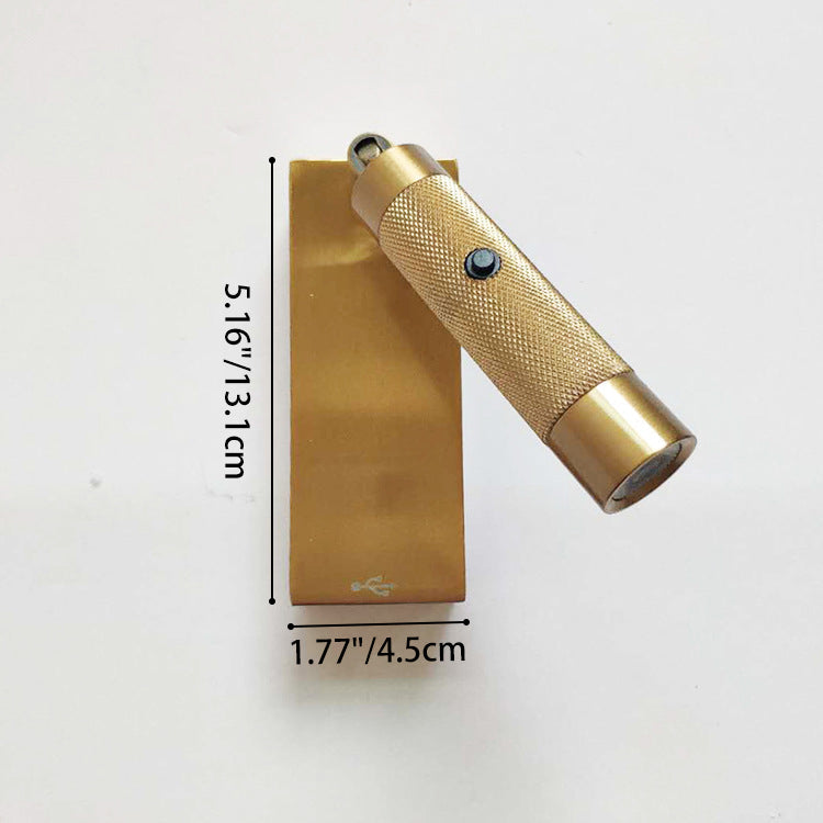 Rectangular Cylinder Aluminum Charger Wall Lamp