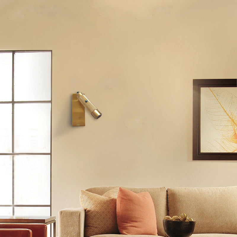 Rectangular Cylinder Aluminum Charger Wall Lamp