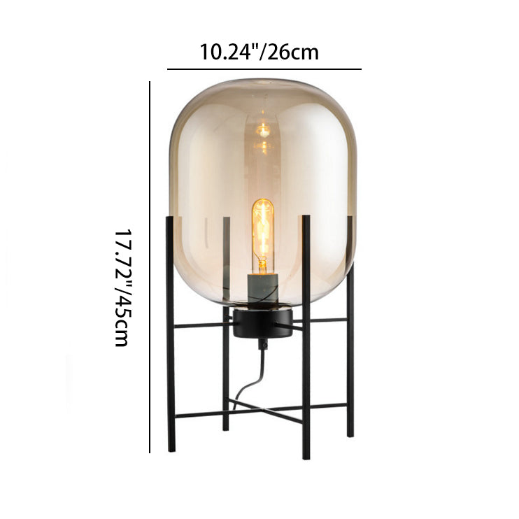Rounded Full Curved Glass Floor Lamp