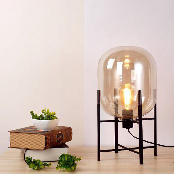 Rounded Full Curved Glass Floor Lamp