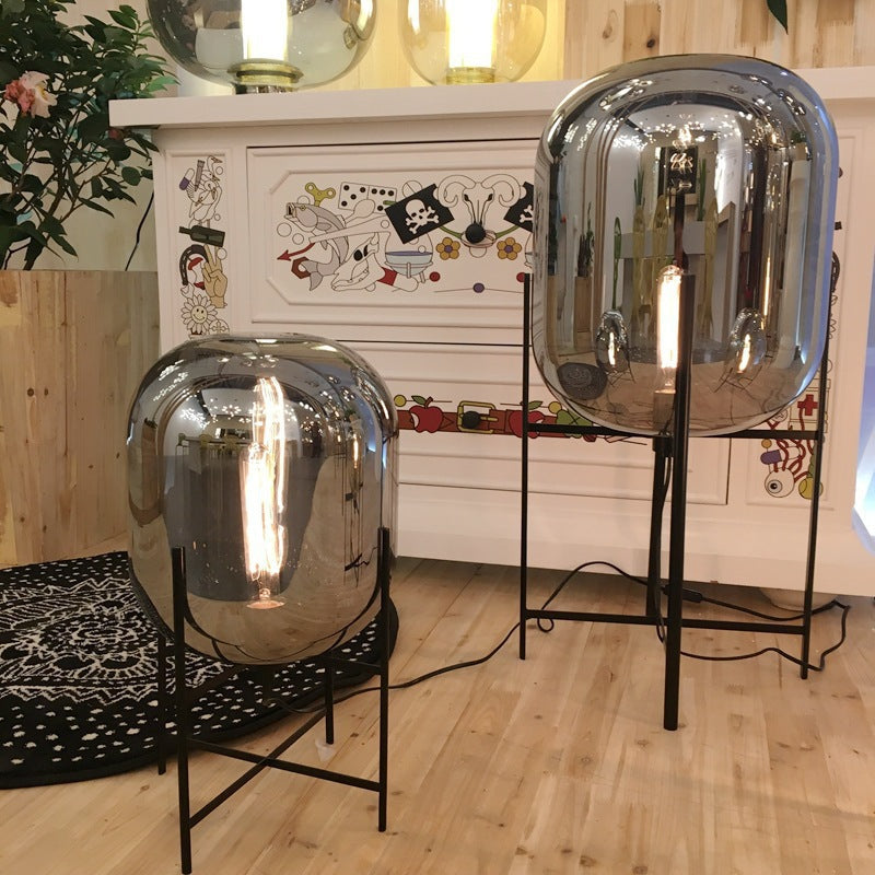 Rounded Full Curved Glass Floor Lamp