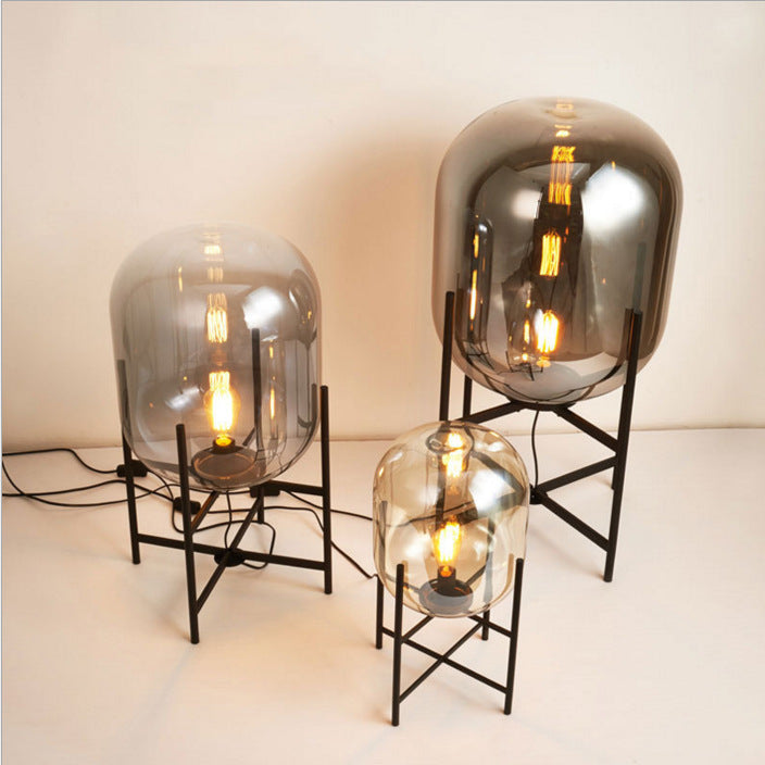 Rounded Full Curved Glass Floor Lamp