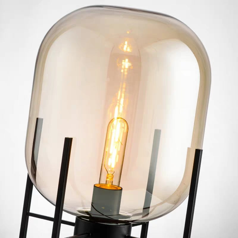 Rounded Full Curved Glass Floor Lamp