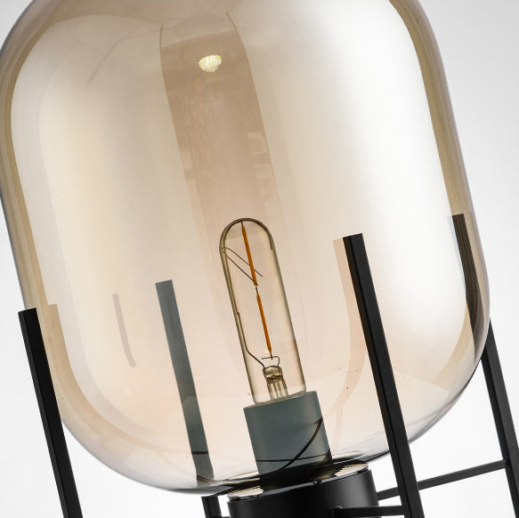 Rounded Full Curved Glass Floor Lamp