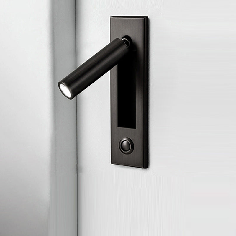 Rectangular Recessed Aluminum Space-Saving Wall Lamp