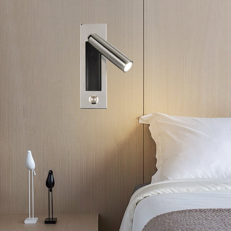 Rectangular Recessed Aluminum Space-Saving Wall Lamp