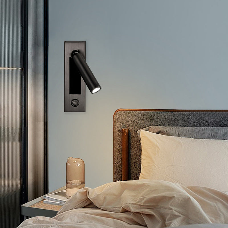 Rectangular Recessed Aluminum Space-Saving Wall Lamp
