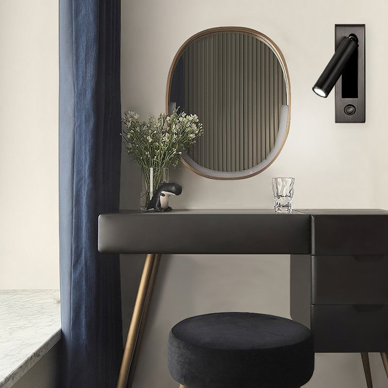 Rectangular Recessed Aluminum Space-Saving Wall Lamp