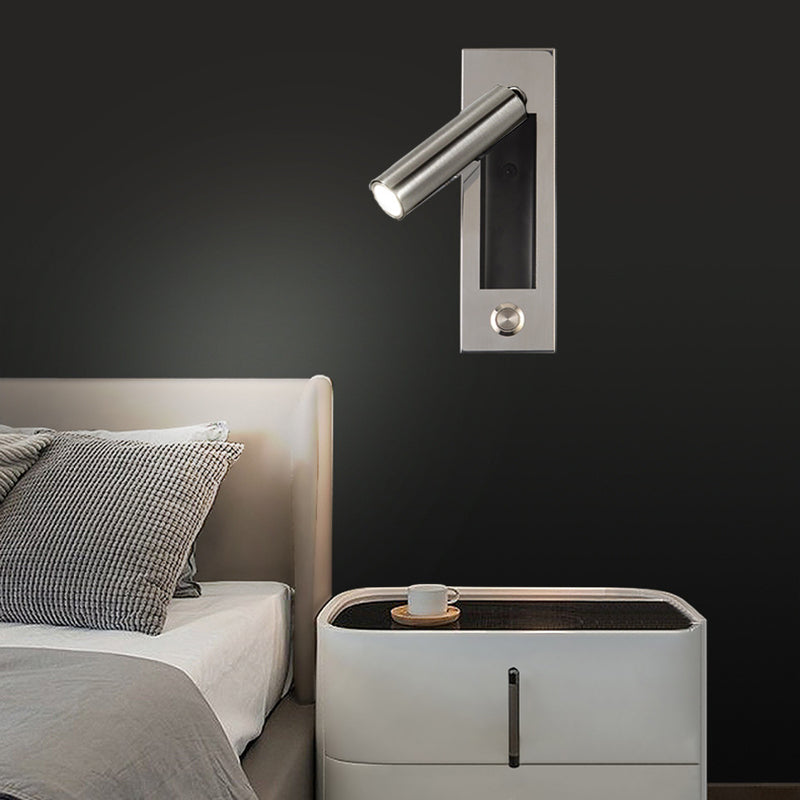 Rectangular Recessed Aluminum Space-Saving Wall Lamp