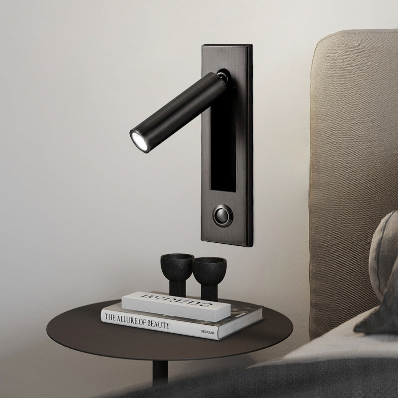 Rectangular Recessed Aluminum Space-Saving Wall Lamp