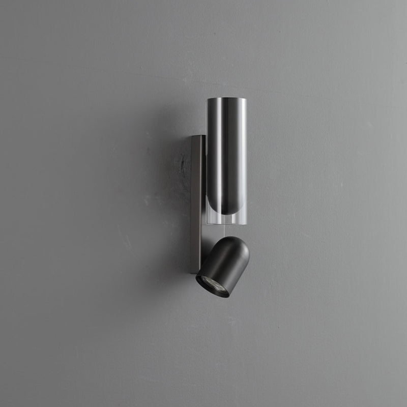 Cylinder Rectangular Acrylic Dual 2-Light Wall Lamp