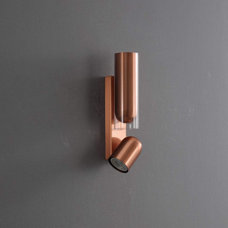 Cylinder Rectangular Acrylic Dual 2-Light Wall Lamp