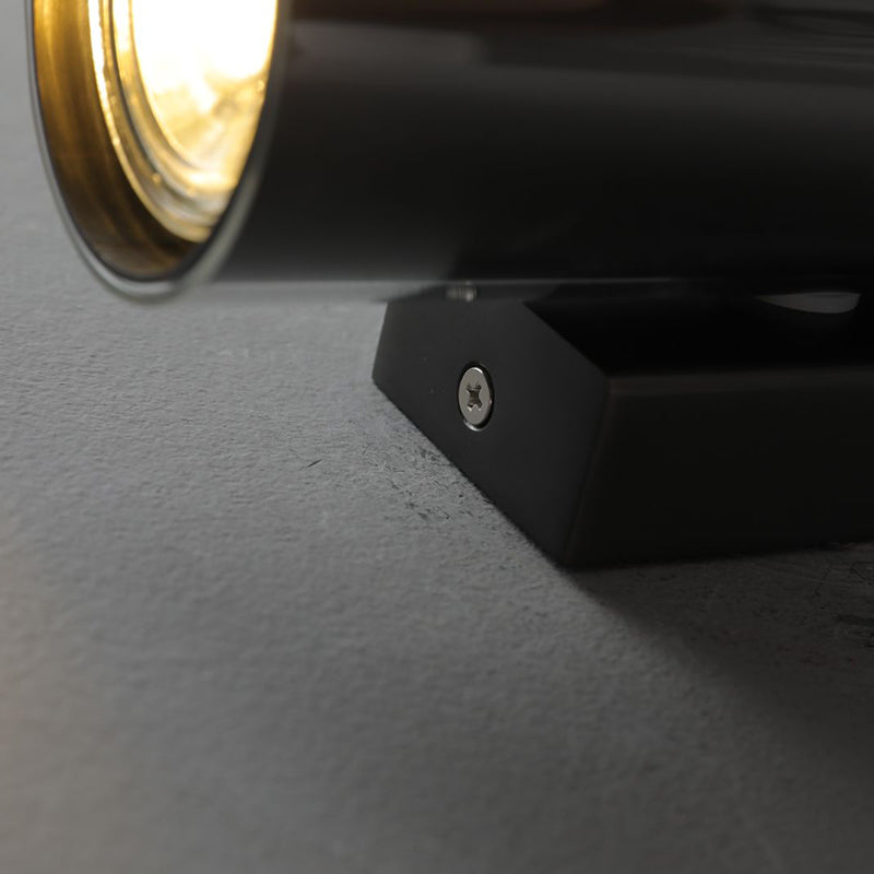 Cylinder Rectangular Acrylic Dual 2-Light Wall Lamp