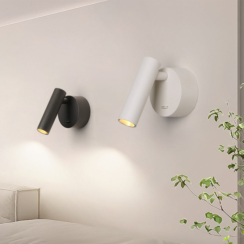 Aluminum Round Cylinder Living Wall Lamp