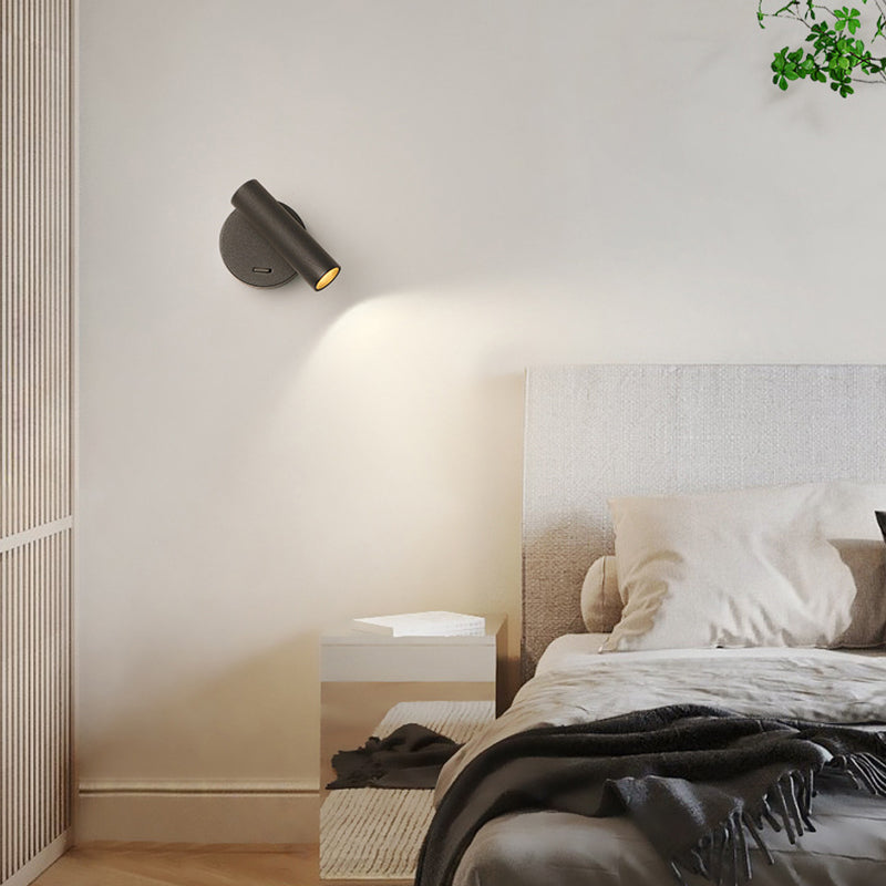 Aluminum Round Cylinder Living Wall Lamp