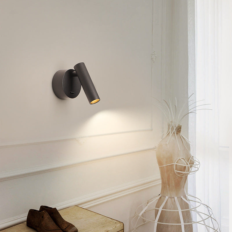 Aluminum Round Cylinder Living Wall Lamp