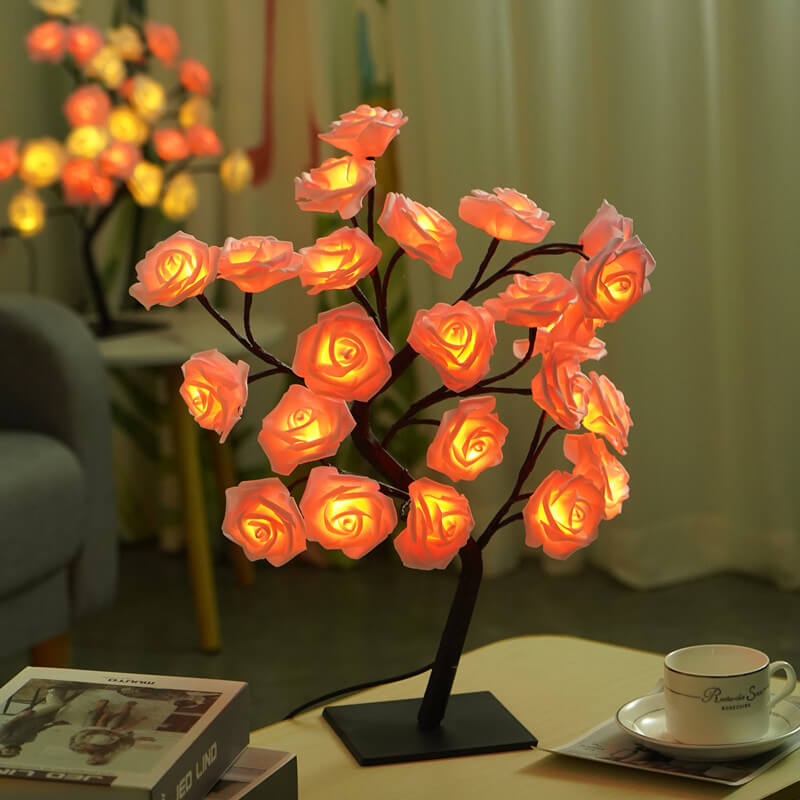 24 Simulation Rose Tree 24-Light Table Lamp