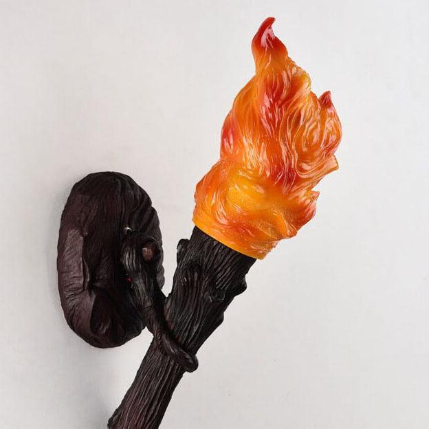 Resin Torch Wall Lamp