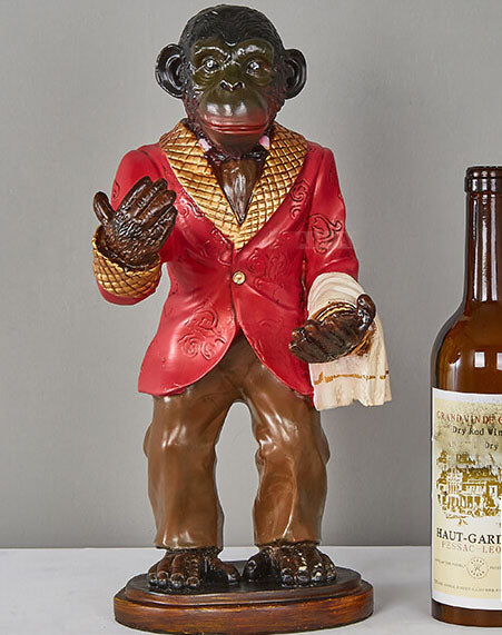 Monkey Resin Wine Bottle Table Lamp