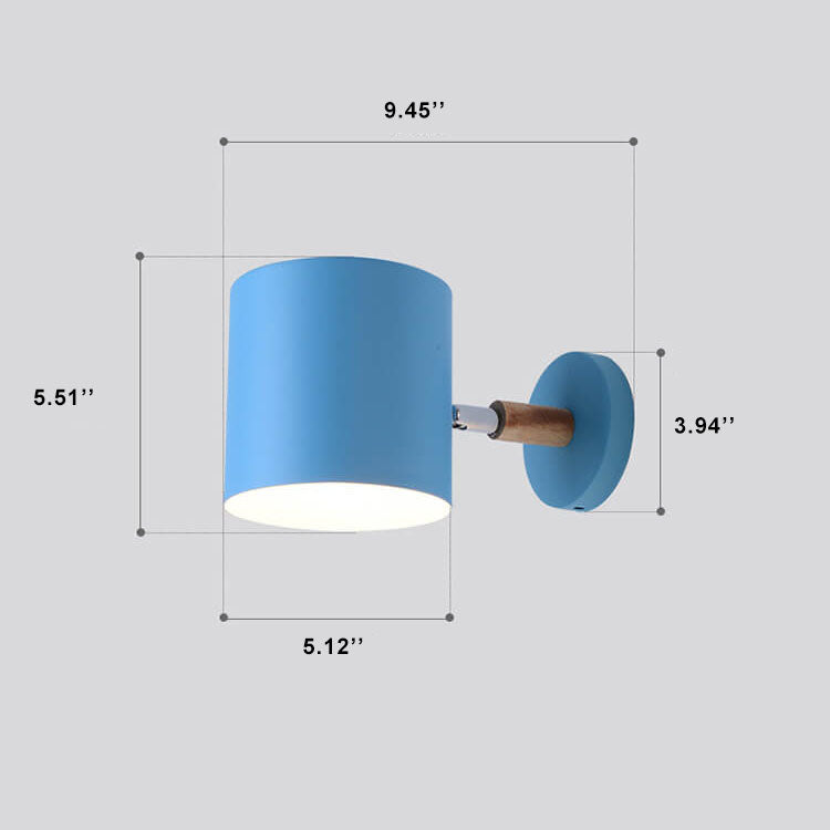 Macaron Cylinder Rotatable Wall Lamp