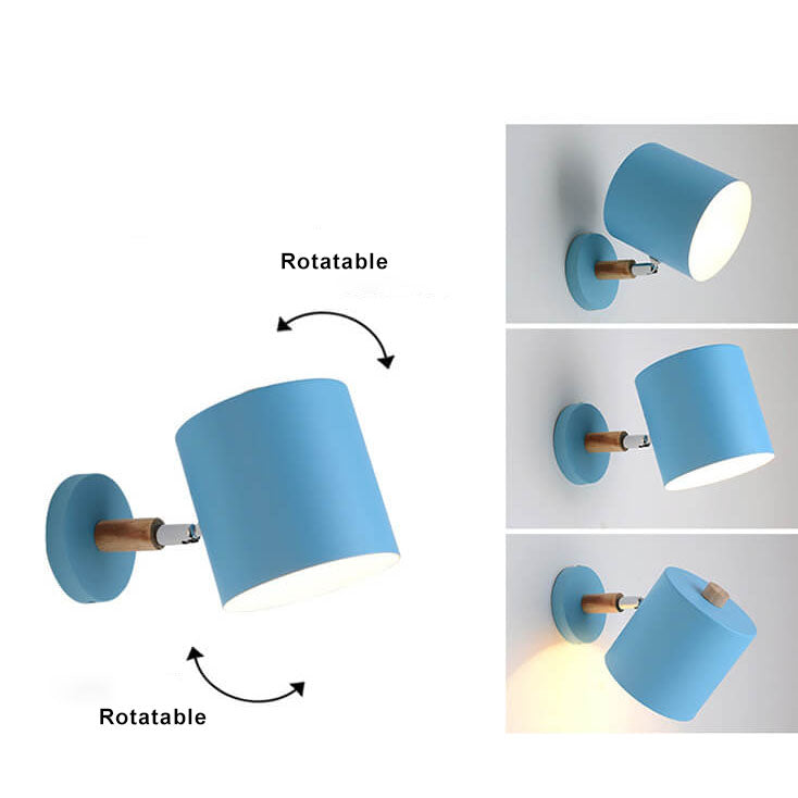 Macaron Cylinder Rotatable Wall Lamp