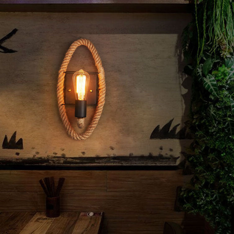 Hemp Rope Design Wall Lamp
