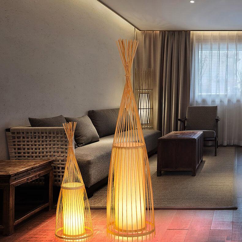 Bamboo Hut Floor Lamp