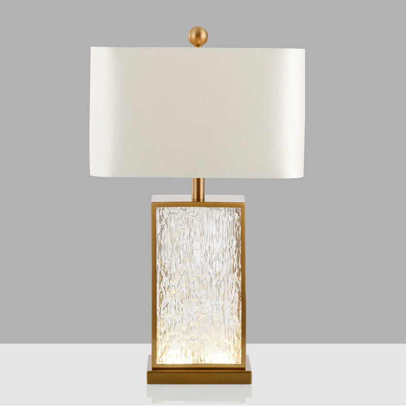 Glass Corrugated Table Lamp