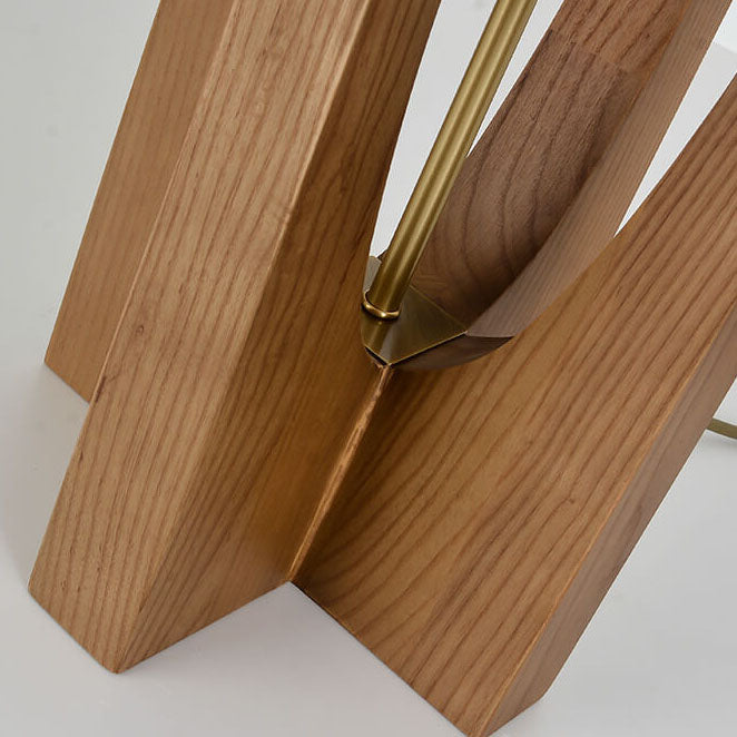 Modern Fabric Solid Wood Floor Lamp