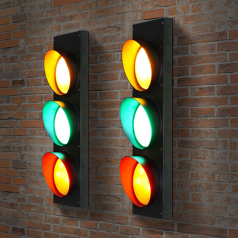 Traffic Metal 3-Light Wall Lamp