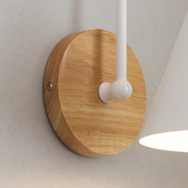 Cone Wooden Wall Lamp