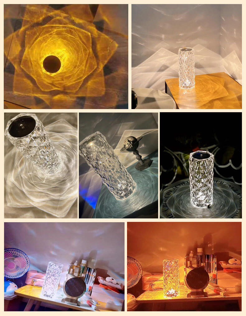 Rose Petal Remote Control Table Lamp