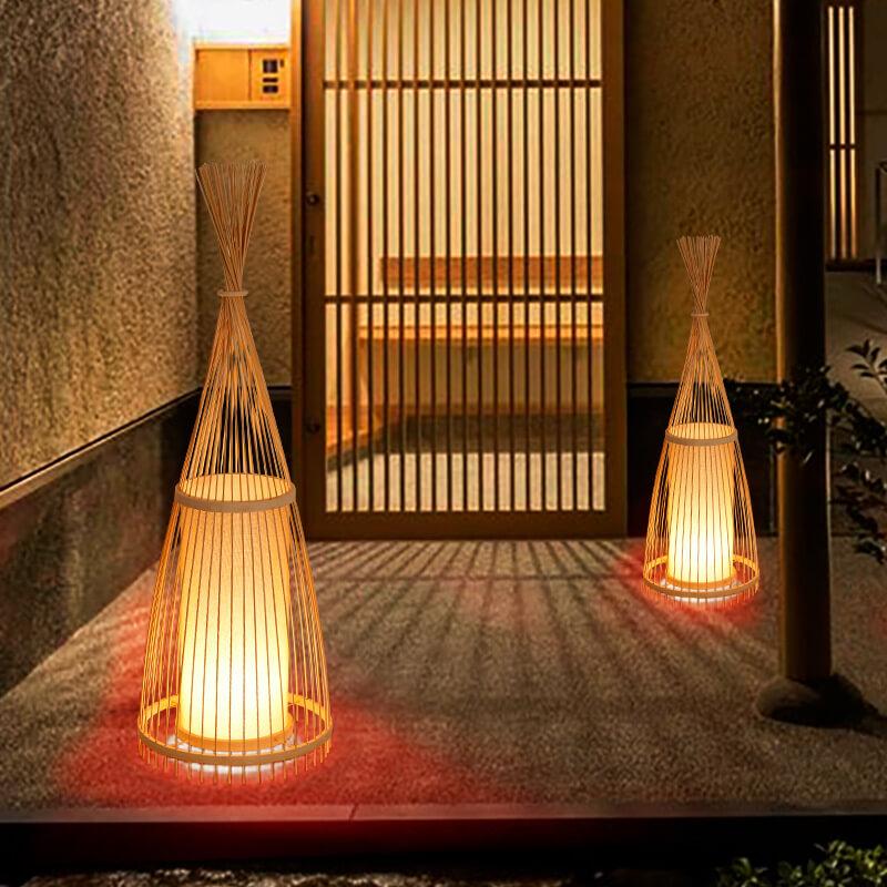 Bamboo Hut Floor Lamp